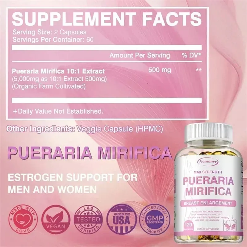 Pueraria Mirifica Supplement - Balanced Estrogen Metabolism To Support Breasts Bigger Rounder Firmer BreastsSupplement — image 3