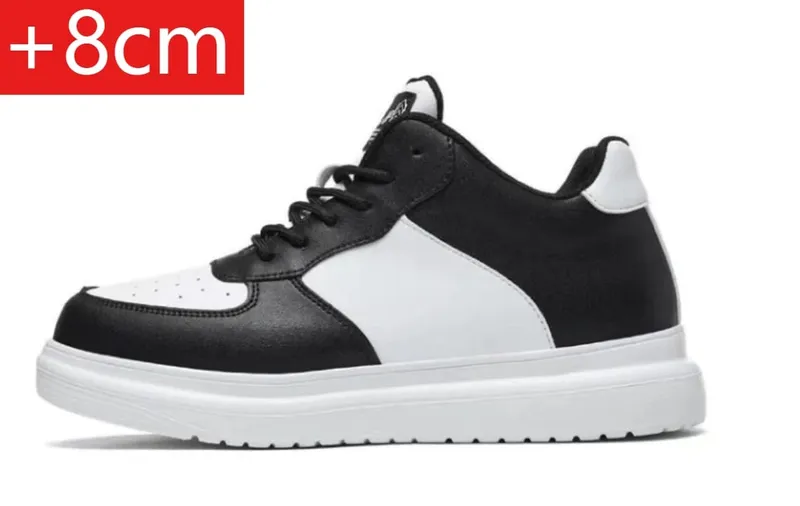 Sepatu Penambah Tinggi Baru untuk Pria 10Cm Sepatu Lift Tak Terlihat Sepatu Olahraga Kulit Putih Zapatillas De Hombre Ukuran Besar 46 — image 12