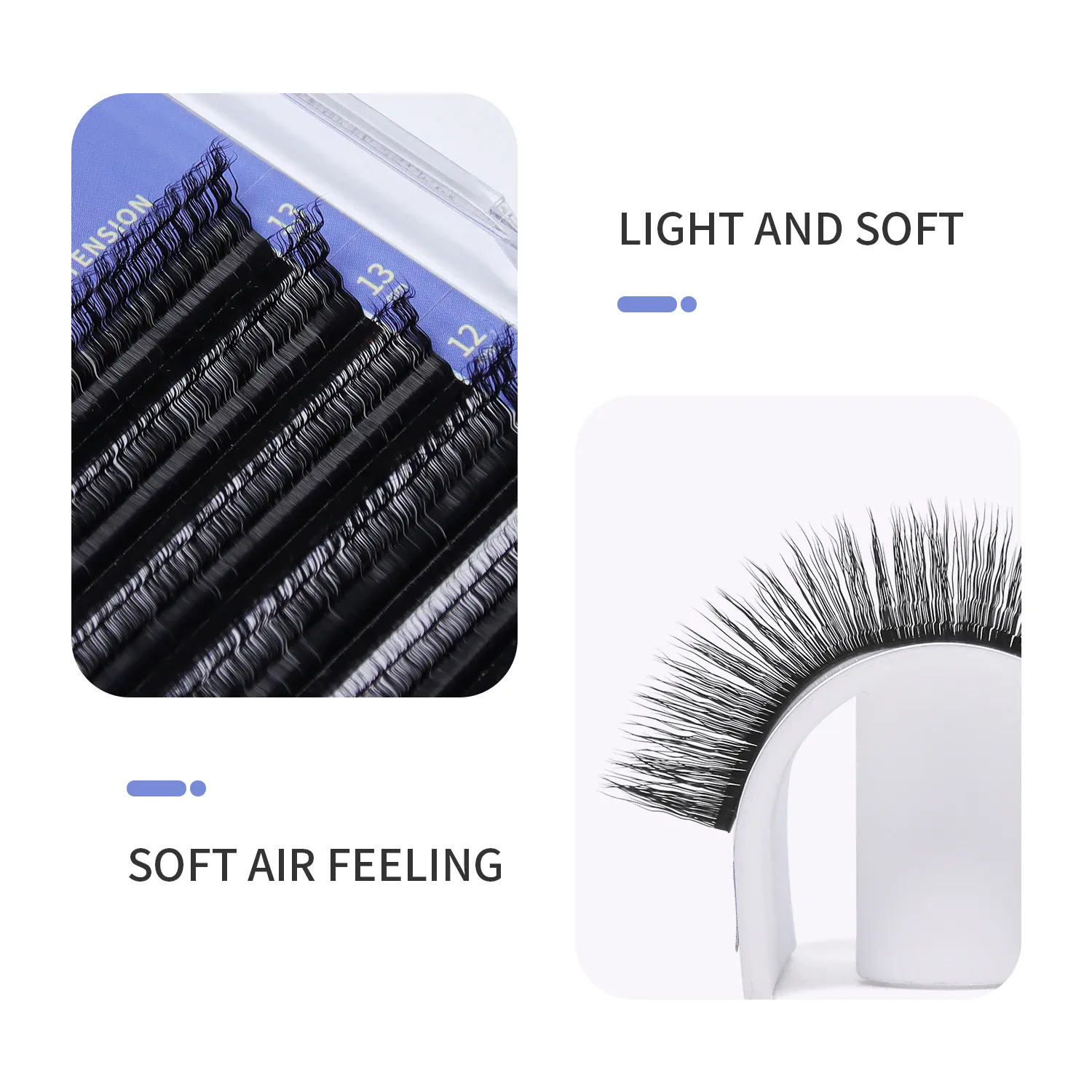 3D Curly Wool Lashes Curl Cat Eye Eyelashes Fluffy Thick Fasle Eyelashes Natural Long Handmade Eye Lashes Extension — image 3