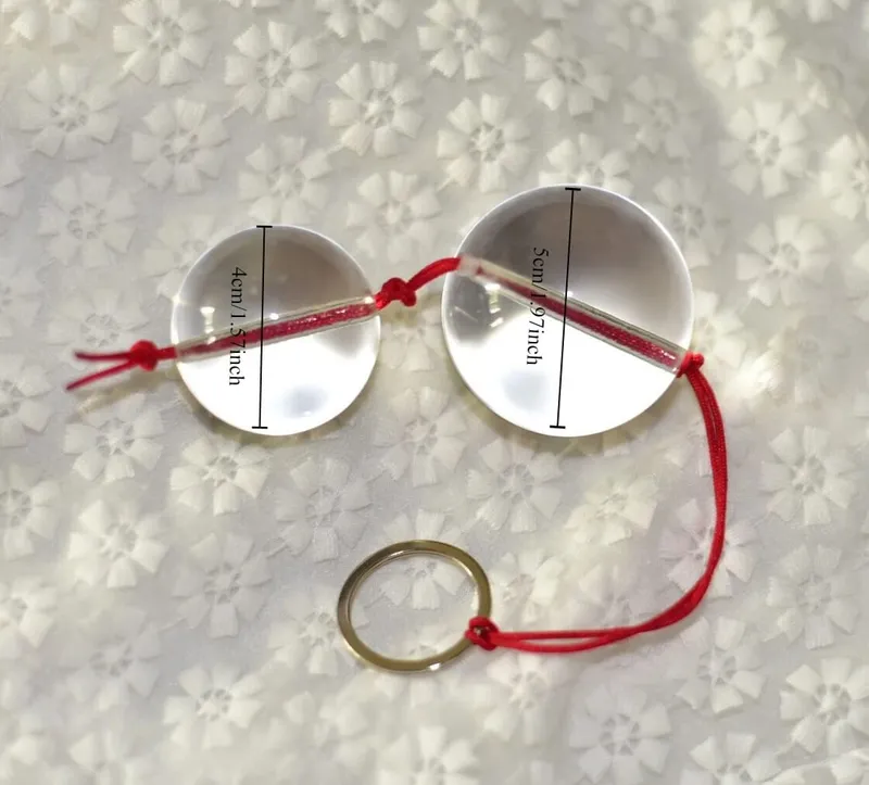 Big Crystal Glass Ball 40mm 50mm Anal Plug Beads Vagina Hand Training Vaginal Kegel Butt Plug Ball Sex Toys for Gay Women Men