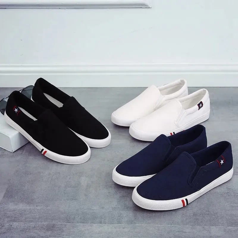 Men Casual Shoes Slip on Canvas Loafers Comfortable Walking Flats for Man Dude Non Slip Soft Moccasins Sneakers Summer — image 4