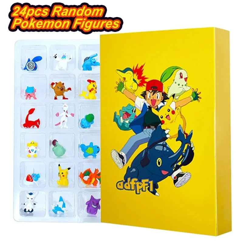 Pokemon Figure Christmas Halloween Advent Calendar Gift Kawaii Pikachu Anime Figural Action 24Pcs Set Model PVC Toys