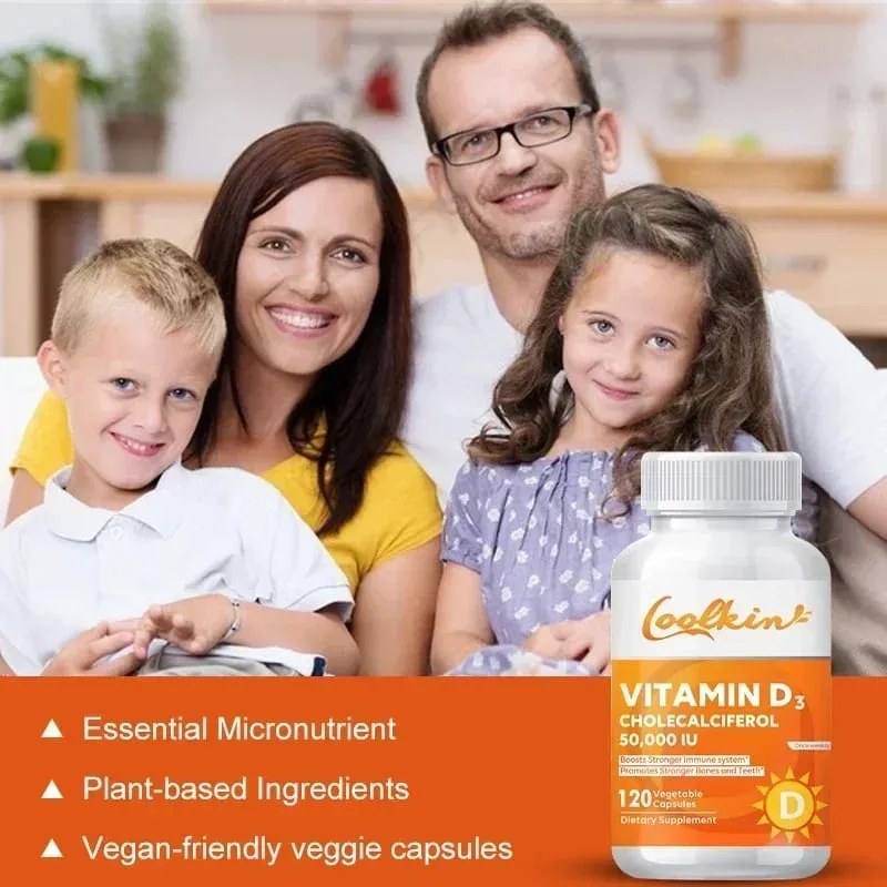 Vitamin D3 50000IU - Muscle Health Strong Bones and Nervous System Health Support Immune — image 5