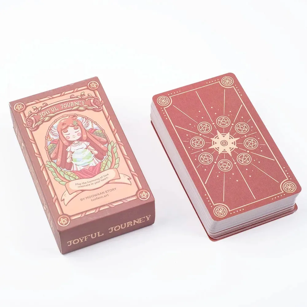 Joyful Journey Tarot Deck -78 Card Board Game with Cute Illustrations Embrace Brightness Love and Warmth 10.3*6CM — image 4