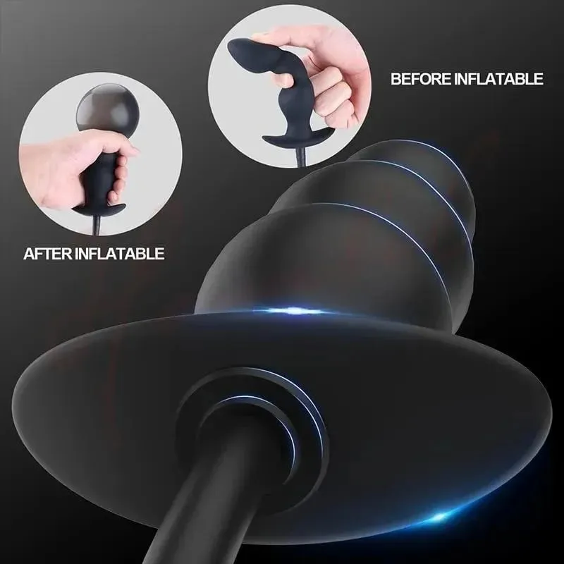 Anal Expander Expand Inflatable Anal Plug Oversized Enema Training Butt Plug Butt Dilator Ass Prostate Sex Toy for Men Women