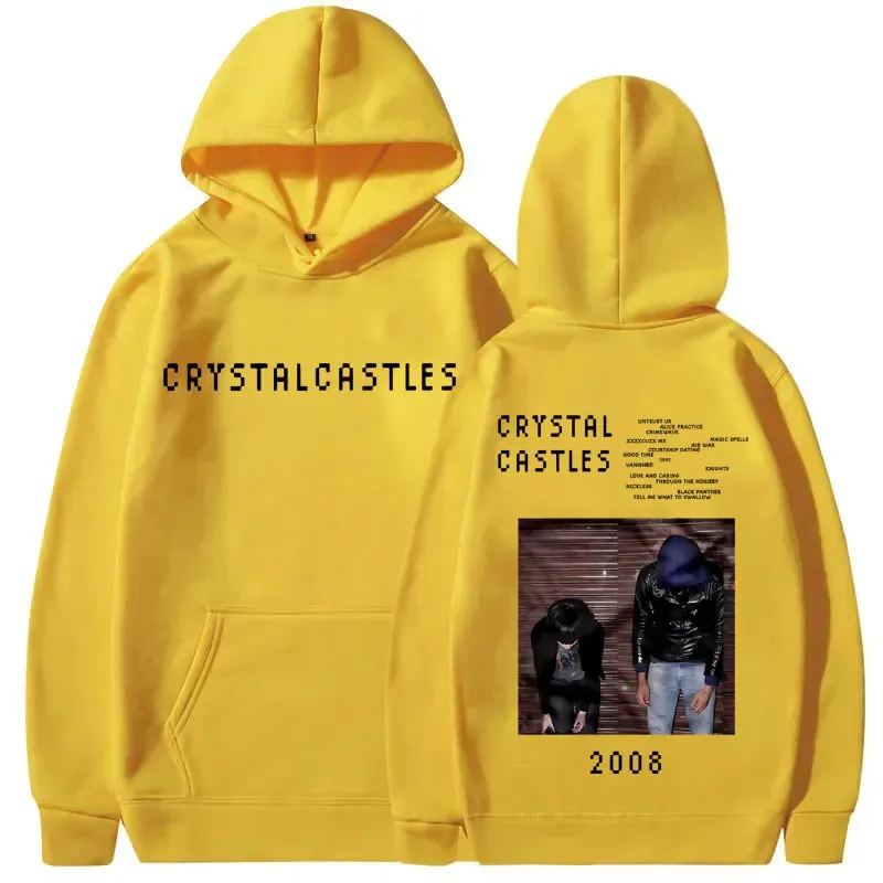 Crystal Castles Hoodie Men Women Hip Hop Rock Oversized Sweatshirt Male Vintage Gothic Streetwear Men's Fleece Cotton Hoodies — image 9