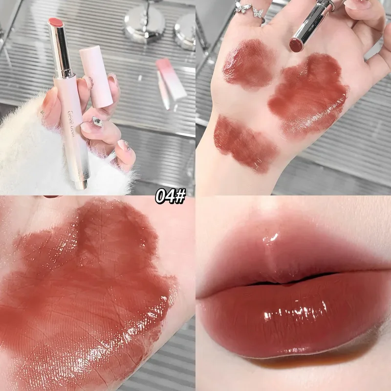 Clear Water Light Solid Lip Gloss Jelly Watery Pink Lipstick Pencil Moisturising Mirror Lipstick Pen Korean Lips Makeup Cosmetic