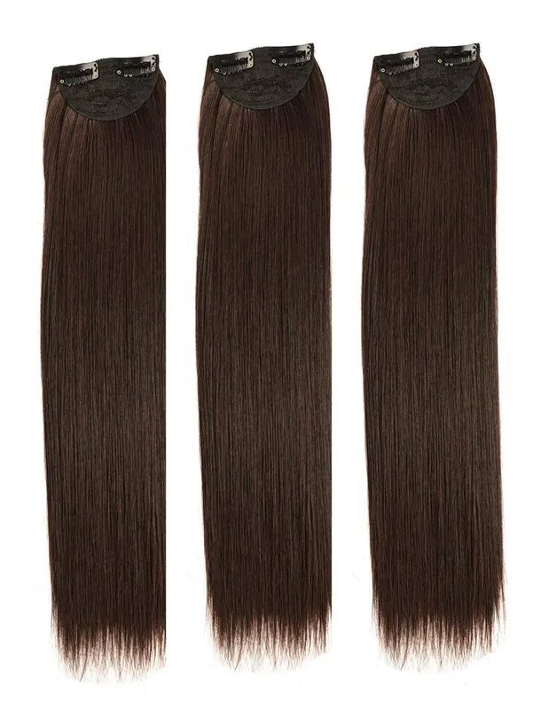 3pcs/set Clip in Hair Extensions Synthetic Hairpieces 20inch Thick Long Straight Clip in on Hair Extensions for Women Girls