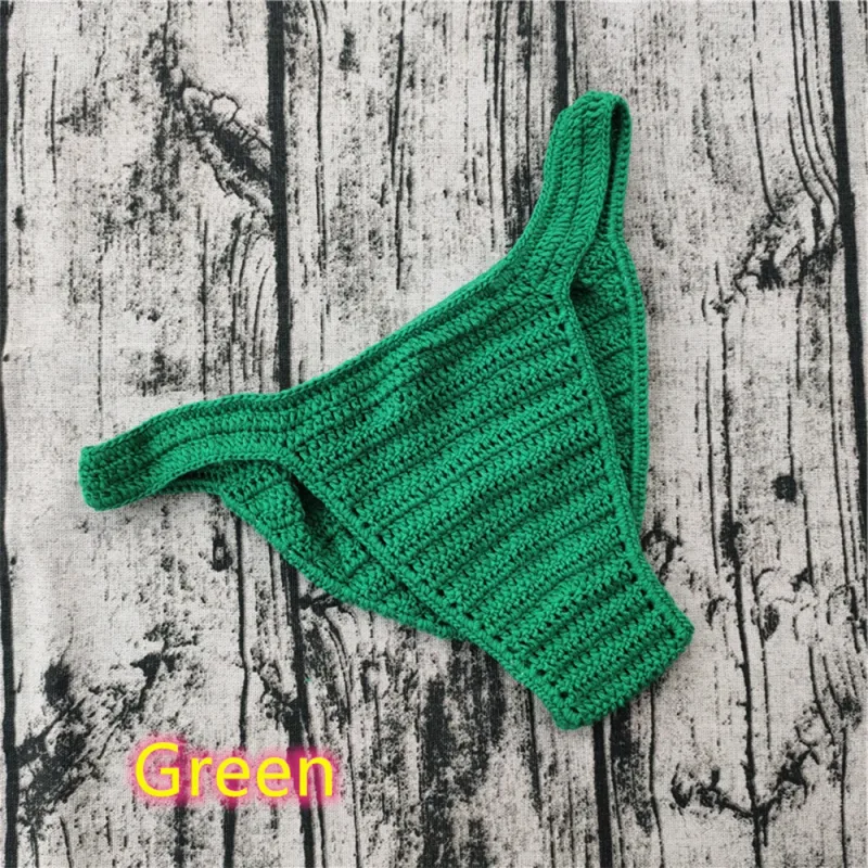 Hot Men Women Breathable Underwear Hand Crochet Low Rise Gstring Swimming Sunbathing Thong Sissy Panties Трусы Мужские — image 4