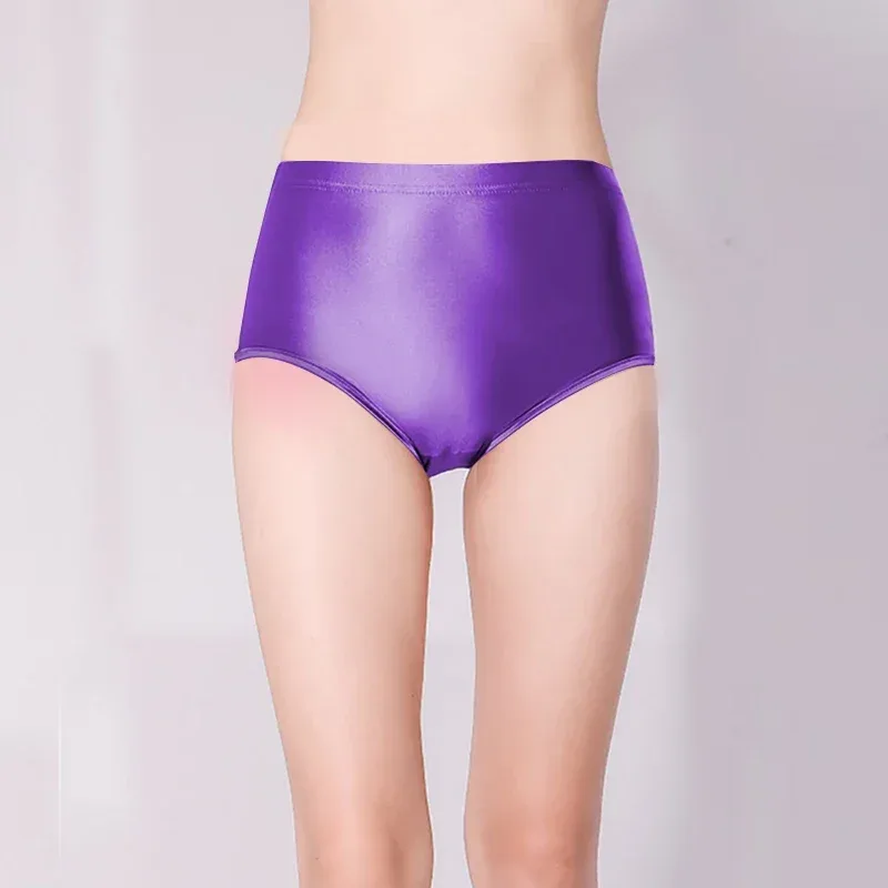 Glossy Seamless Spandex Shorts Silky Smooth Sexy Solid Pants High Waist Tights Biker Running Workout underwear men briefs