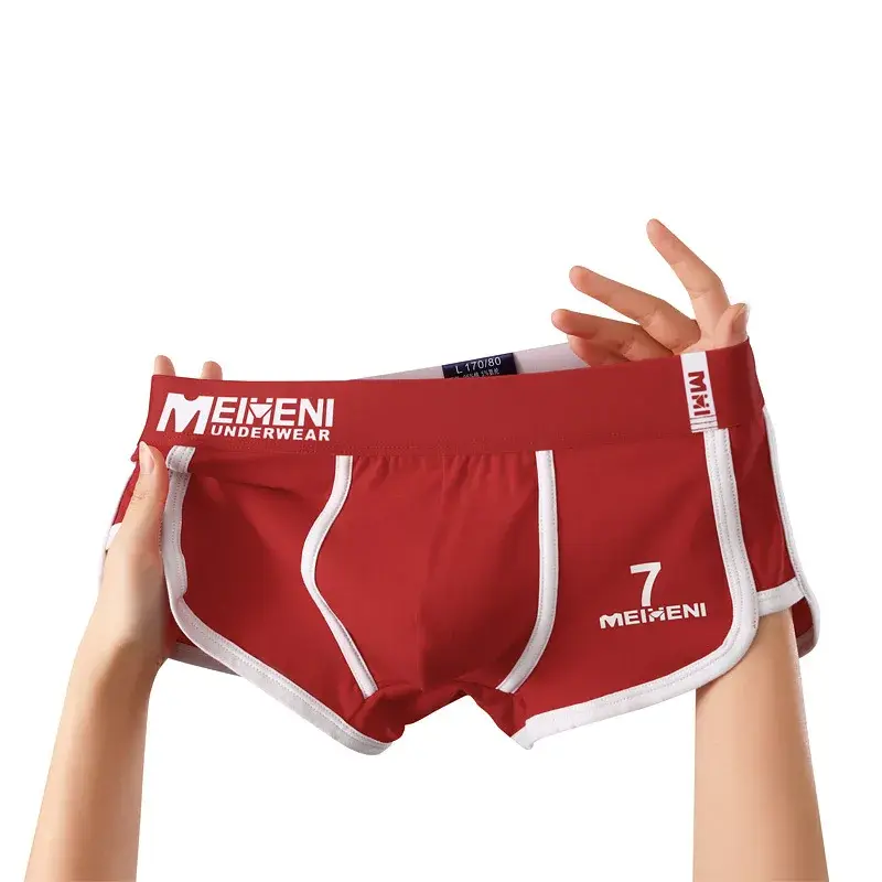 ผู้ชายกางเกงว่ายน้ำ Fashoin ยืด Arrow กางเกงขาสั้น U กระเป๋านูน Breathbale Underpants Calzoncillo Hombre ชุดชั้นใน 3D Crotch Boxer — image 4