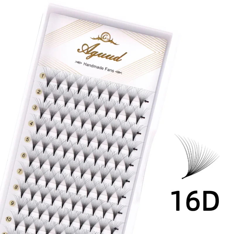 10 Trays/Lot Korea Premade Russian Volume Lashes Super Fans Needle Pointy Stem Narrow Base Promade Fans Eyelash Extensions