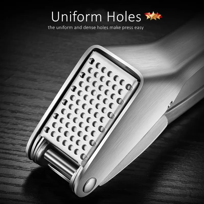 Ultra Thick Pure 304 Stainless Steel Kitchen Garlic Press LFGB Certificated Garlic Masher Durable Ginger Grinder for Barbecue — image 5