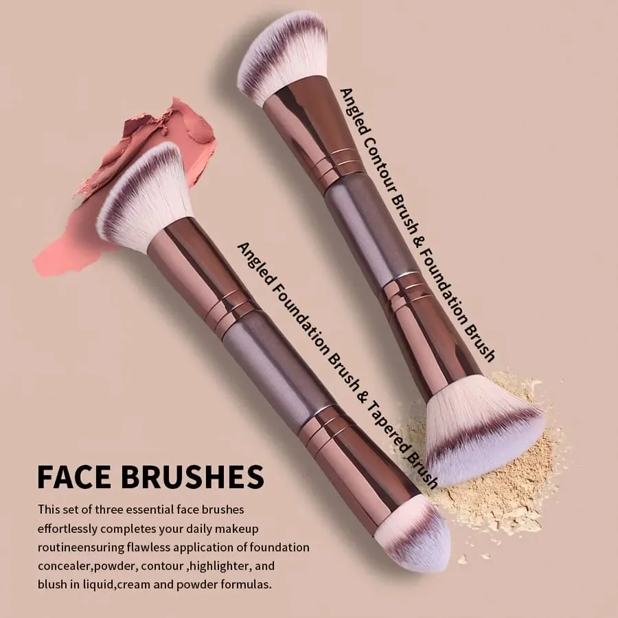 5 stk Jumbo Soft Makeup Børste Sæt Syntetiske børster Ikke-irriterende Face Powder Rouge Øjenskygge børste Komplet sæt Starter Råd — image 5