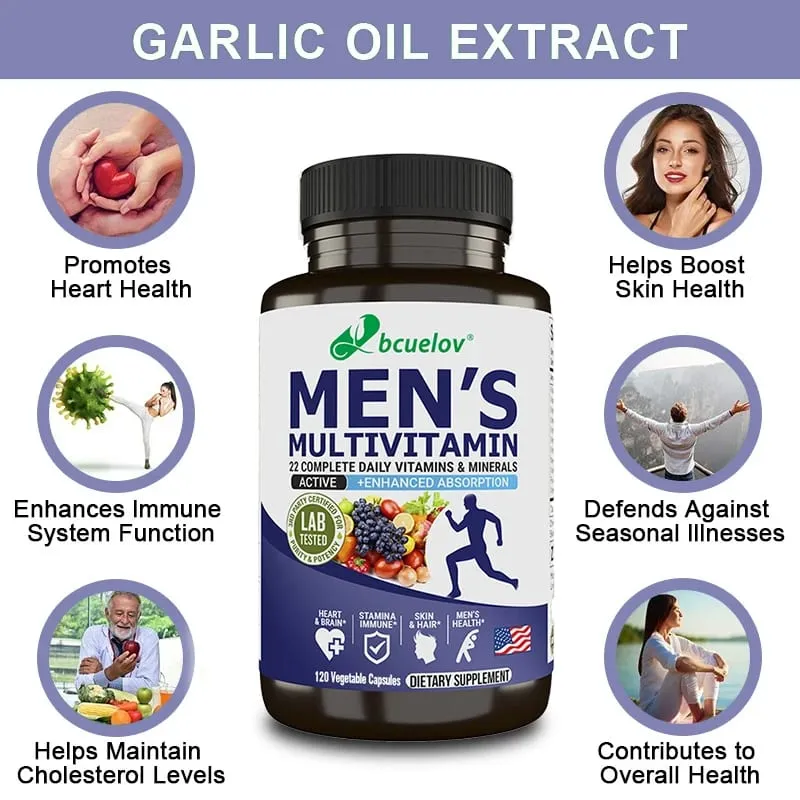 Bcuelov Men's Vitamin and Mineral Supplements - 26 Combinations To Support Overall Immune Health Vegan — image 6