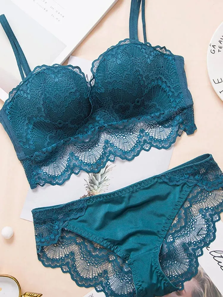 Ladies Underwear Suit Seamless underwear without steel bracket bra push up Massage palm cup Bra Set push up bra+set — image 1