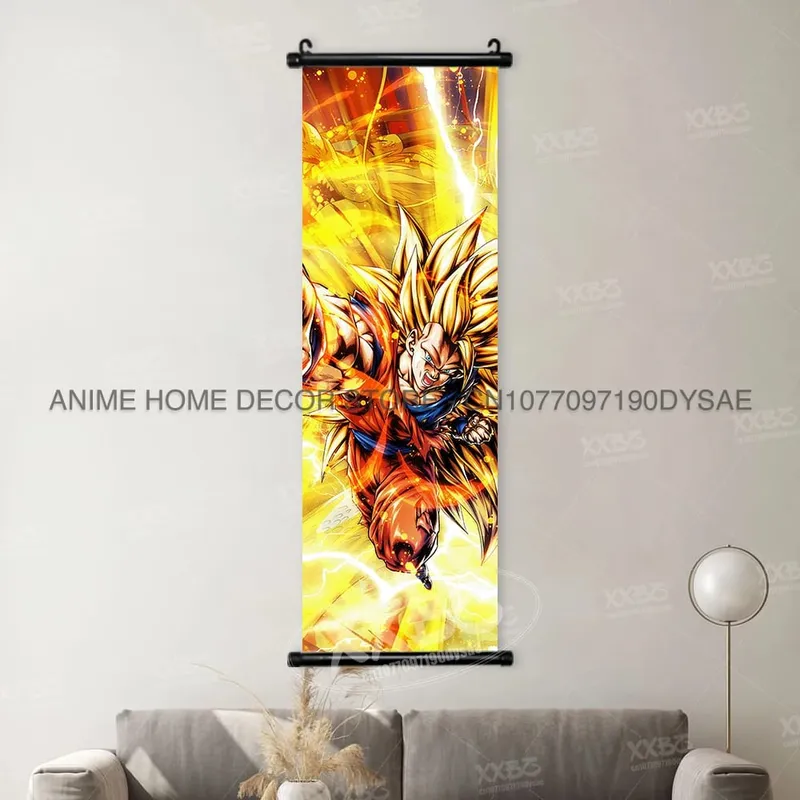 Dragon Ball Posters Anime Figures Wall Art Frieza Home Decor VegetaIII Scrolls Picture Goku Hanging Painting Son Gohan Wallpaper — image 12