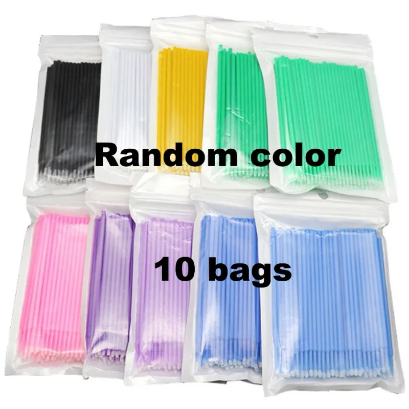 100-1000Pcs Disposable Micro Brush Mascara Wands Applicator Lash Removing Swab Microbrush Eyelash Extension Makeup Brushes Tools — image 9
