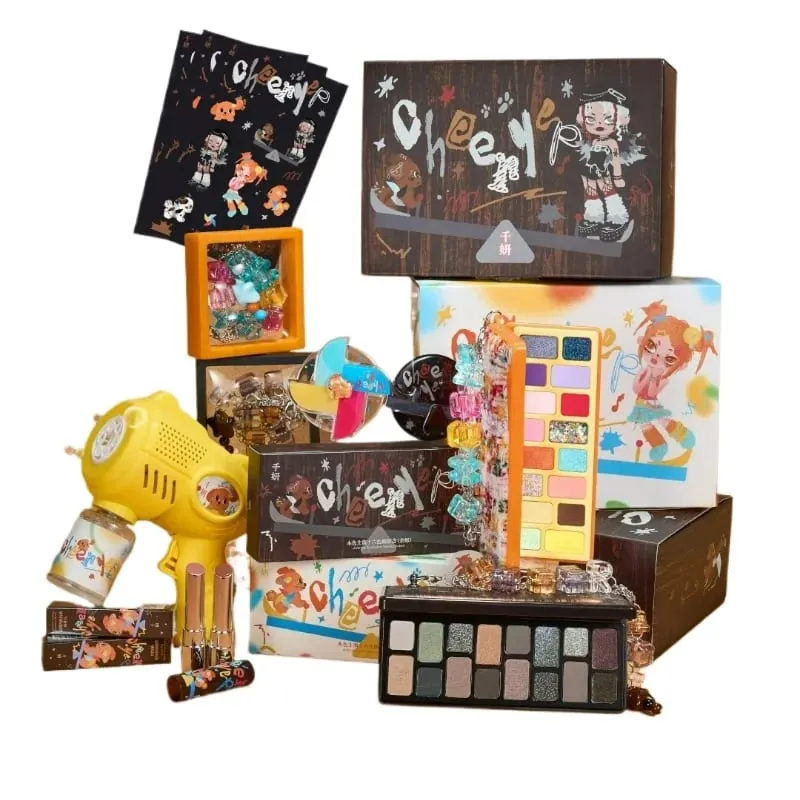 Qianyan Cheeryep Children's Day Limited Kit Eyeshadow Lip Gloss Glitter Matte Chamelon Face Makeup Set Gift Box — image 2