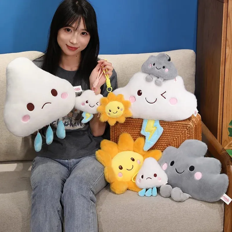 15/30CM Lovely Sky Series Plush Toy Sun & Cloud & Dark Clouds Plushie Pillow Pendant Toy Kawaii Birthday Gift — image 6