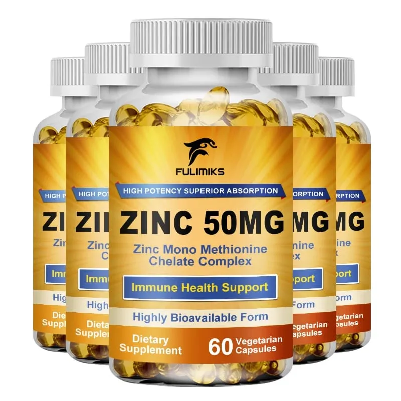Premium Pure Zinc Capsules 50 mg Supplement High Absorption Boosts Immune Antioxidant Skin Cognitive Health — image 10