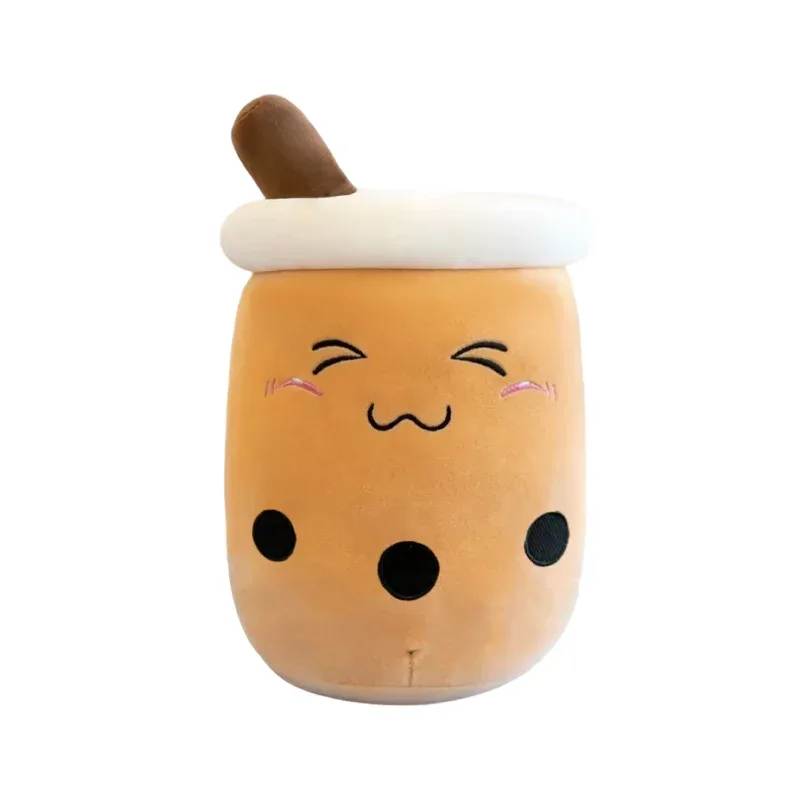 Leuke Gevulde Boba Pluche Bubble Tea Real-life Bubo Voedsel Melk Cup Plushie Kussen Zacht Kawaii Knuffels Cadeaus voor Kinderen Volwassen 24CM~