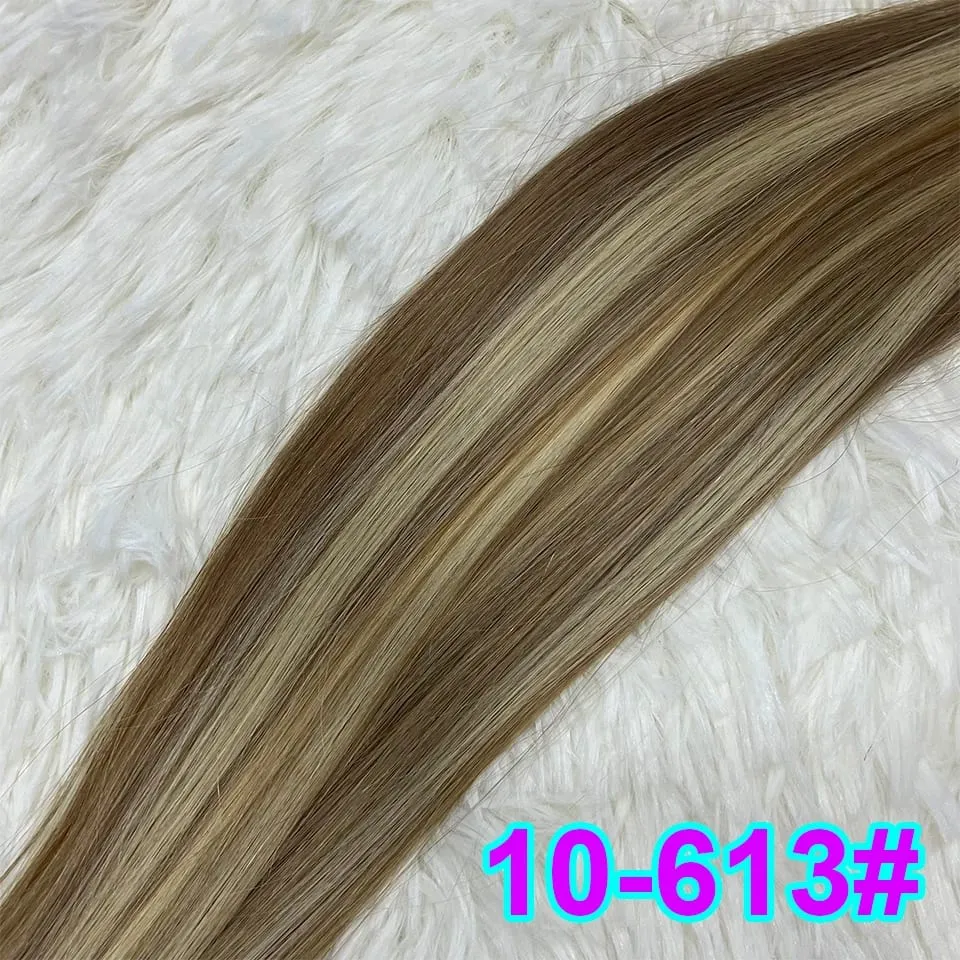 Nano Rings Hair Extension Real Human Hair Invisible Mini Silicone Beads Black Brown Blonde Microlink 100% Human Hair Extensions — image 26
