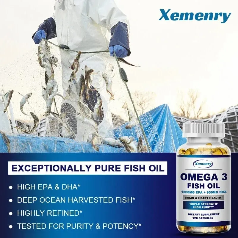 Omega 3 Fish Oil - Benefits The Cardiovascular System Protects Eye Fatigue Cognitive Function and Learning Ability — image 3