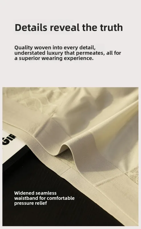 Jacquard ไม่มีรอยต่อสามเหลี่ยมชุดชั้นในผ้าไหมน้ำแข็งบางกางเกง Breathable กางเกง Quick Drying ชายเซ็กซี่ U Bulge POUCH Underpants