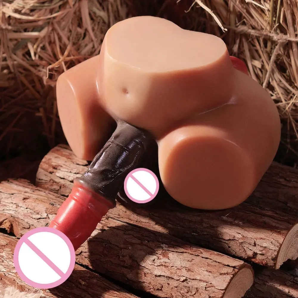 CLM Imitation of Real and Fake Dildo New Product Cow Buttocks Strap Penis Vagina Anus Dual Channel Couple Sex Masturbator