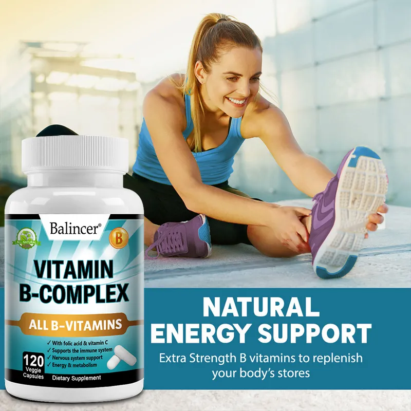 Vitamin B Complex Supplement Containing Folic Acid and Vitamin C Supports Energy Immune Health Antioxidant Supplement — image 6