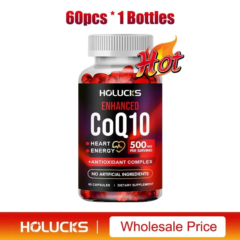 Antioxidant CoQ10 pro kardiovaskulární a srdeční zdraví Podpora imunitní energie a vitality Super vstřebávání Bez GMO