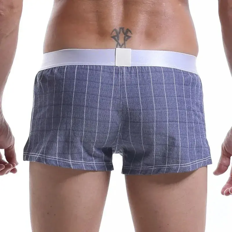 Boxer en coton pour hommes, short ample, multicolore, sous-vêtements à carreaux, vêtements de maison, pantalon flèche confortable, 3256806911165516 — image 10