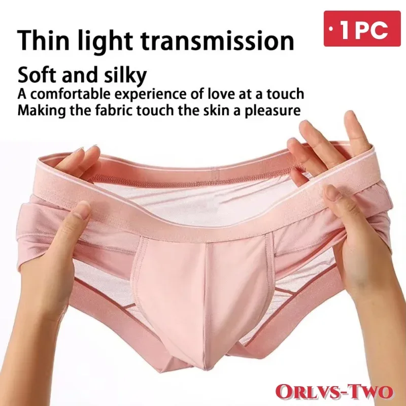 Erkek Külot Nefes Alabilir 3D Kese Hafif erkek Bikini İç Giyim Yumuşak Şeffaf Konfor Çabuk Kuruyan Esnek Üçgen Yaz için — image 8