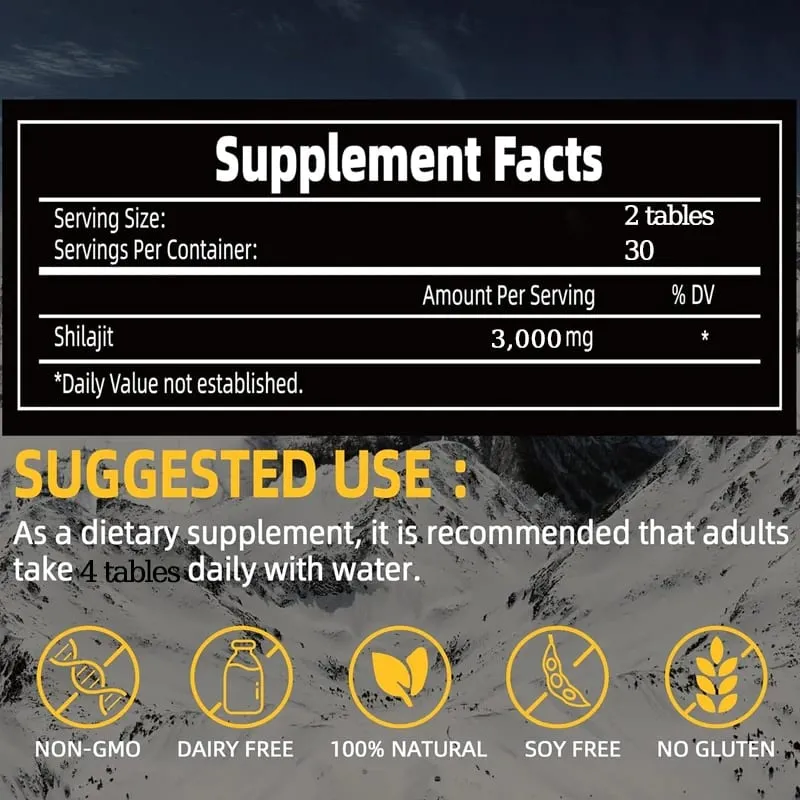 Mandlig forstærkende tilskud med Shilajit-tabletter Støtte til sædkvalitet Naturlig muskelbyggerforstørrelse P-piller Stamina Mand