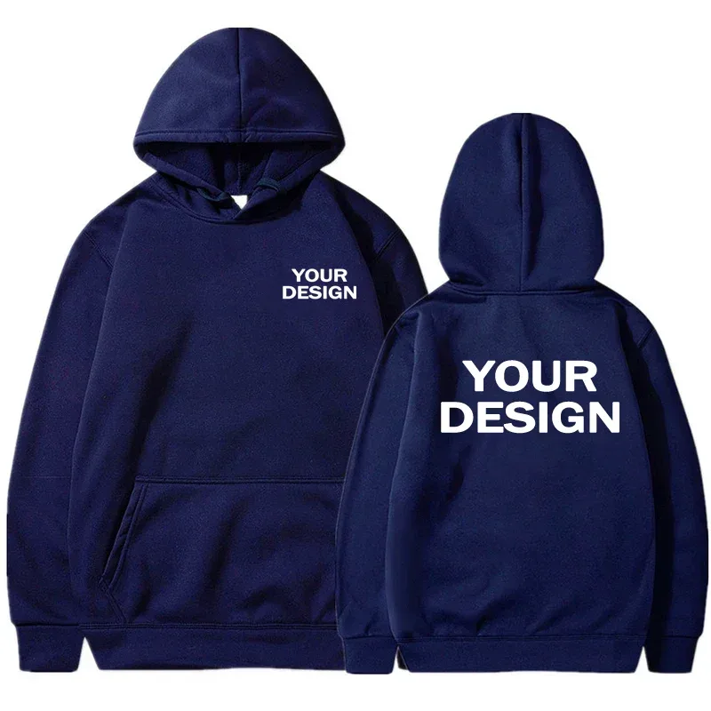 Sweat à capuche à manches longues pour hommes et femmes, imprimé personnalisé, ample, tenue décontracté, couleur unie, personnalité, Streetwear — image 7