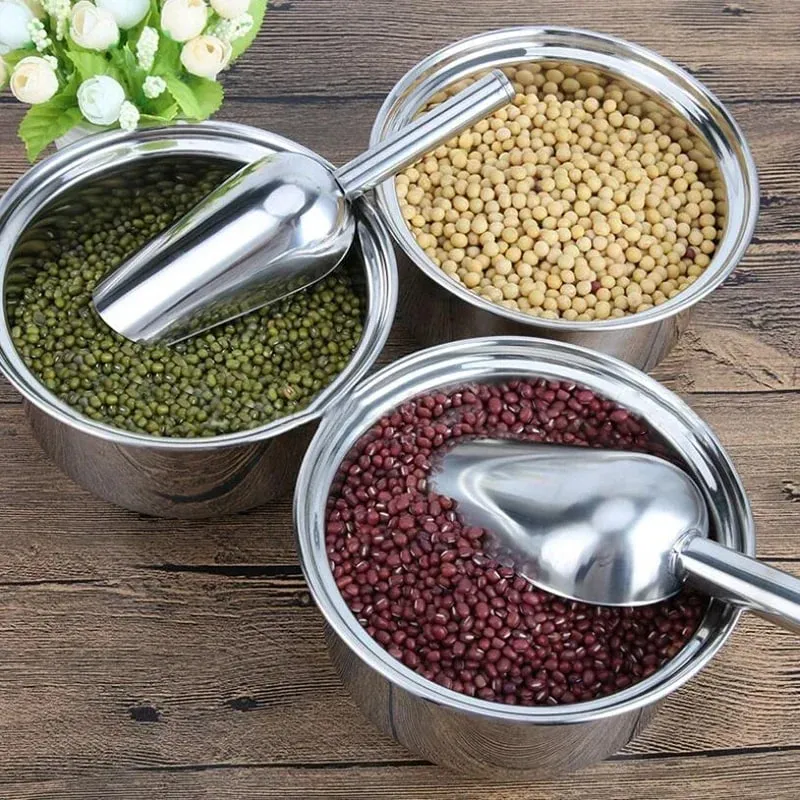 Stainless-Steel Ice Cube Scoop Bar Buffet Party Kitchen Spice Candy Flour Nut Scoop Spoon Dry Goods Shovel Kitchen Accessories — image 4