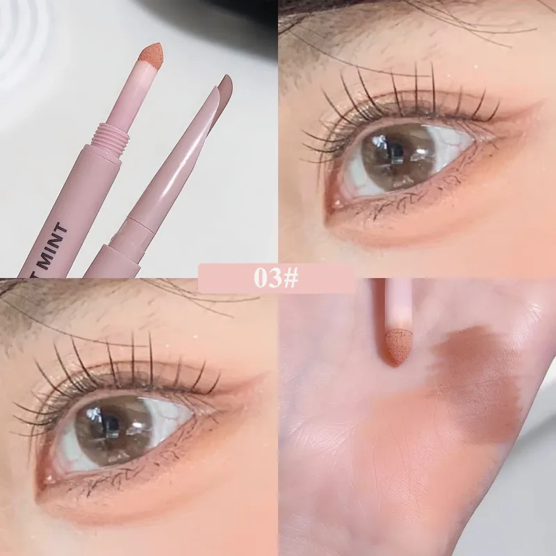 Sweetmint Meniscus Double-ended Silkworm Eyemakeup Highlight Naturally Brightening Long-lasting Eye Makeup Two-in-One — image 9