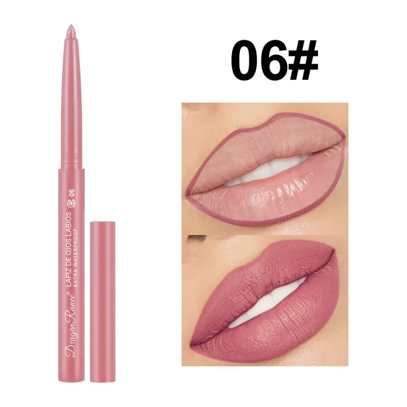 Tužka na rty Vodotěsná Tužka na rty s dlouhou výdrží Tužka na rty Matná Začátečník Automatická Tužka na rty Bean Hydratační nepřilnavé cup Lips — image 9