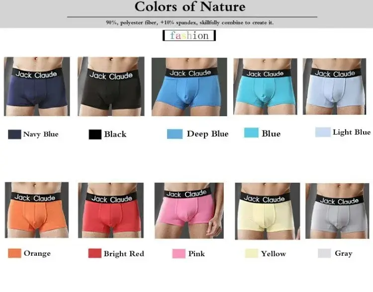 5Pcs/ Men's Underwear Boxer Brand Panties Breathable Modal Milk Silk Sexy Soft Casual Solid Color Underwear Boxer Men's Panties — image 2