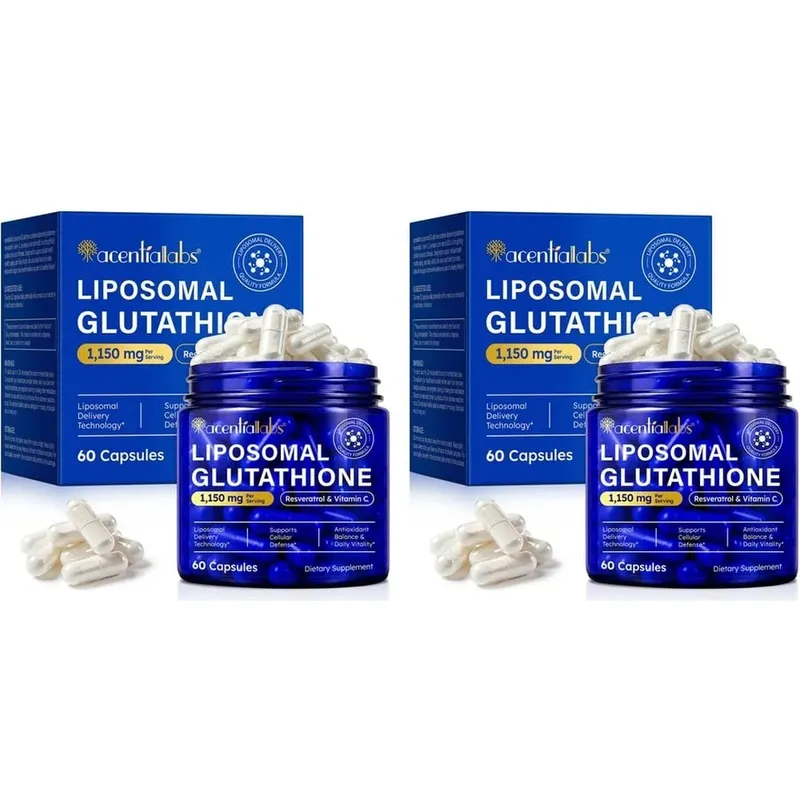 Liposomal glutathionkapsler med resveratrol vitamin C til antioxidantforsvar Immun- og cellestøtte 60 kapsler — image 8