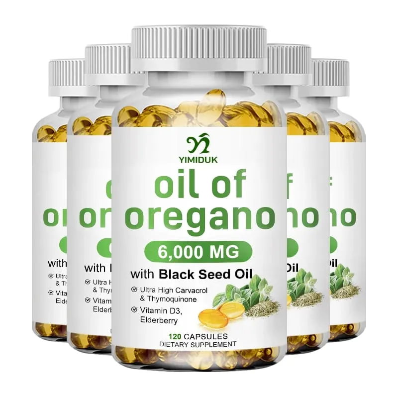 Oregano Oil + With Black Seed Oil & Elderberry + Vitamin D3 Supports Antioxidant & Skin Health Antibacterial & Immune System — image 12