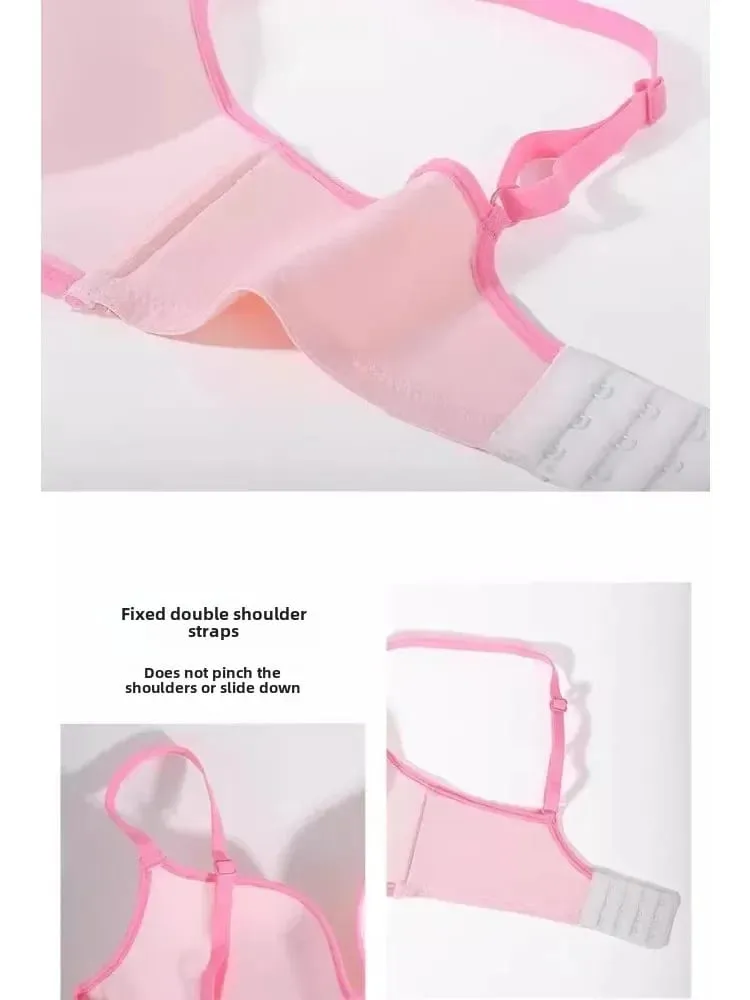 Seamless Underwear Girls Close Small Breasts Without Underwire Comfort Girls Close Breast Bra Show Large Japanese Sweet Suit — image 6