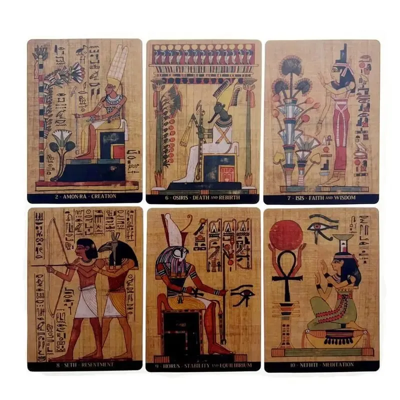 Tarot Cards EGYPTIAN GODS ORACLE CARDS English Version For Female Girls Board Game Oracle Cards Party English Playing Cards — image 3