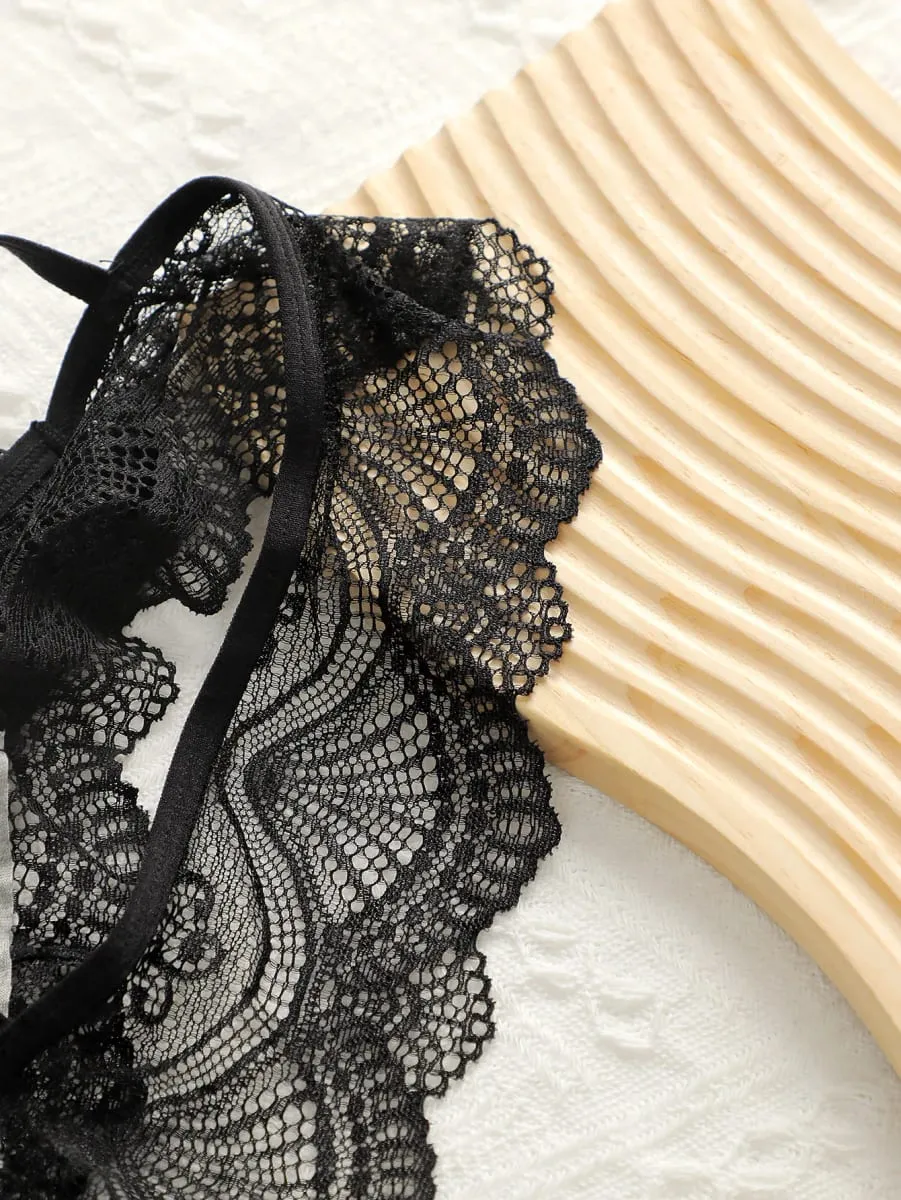 2024 New Women's Latest Production And Sales Pull Gathering Lace Underwear And Underwear Set U093 — image 6