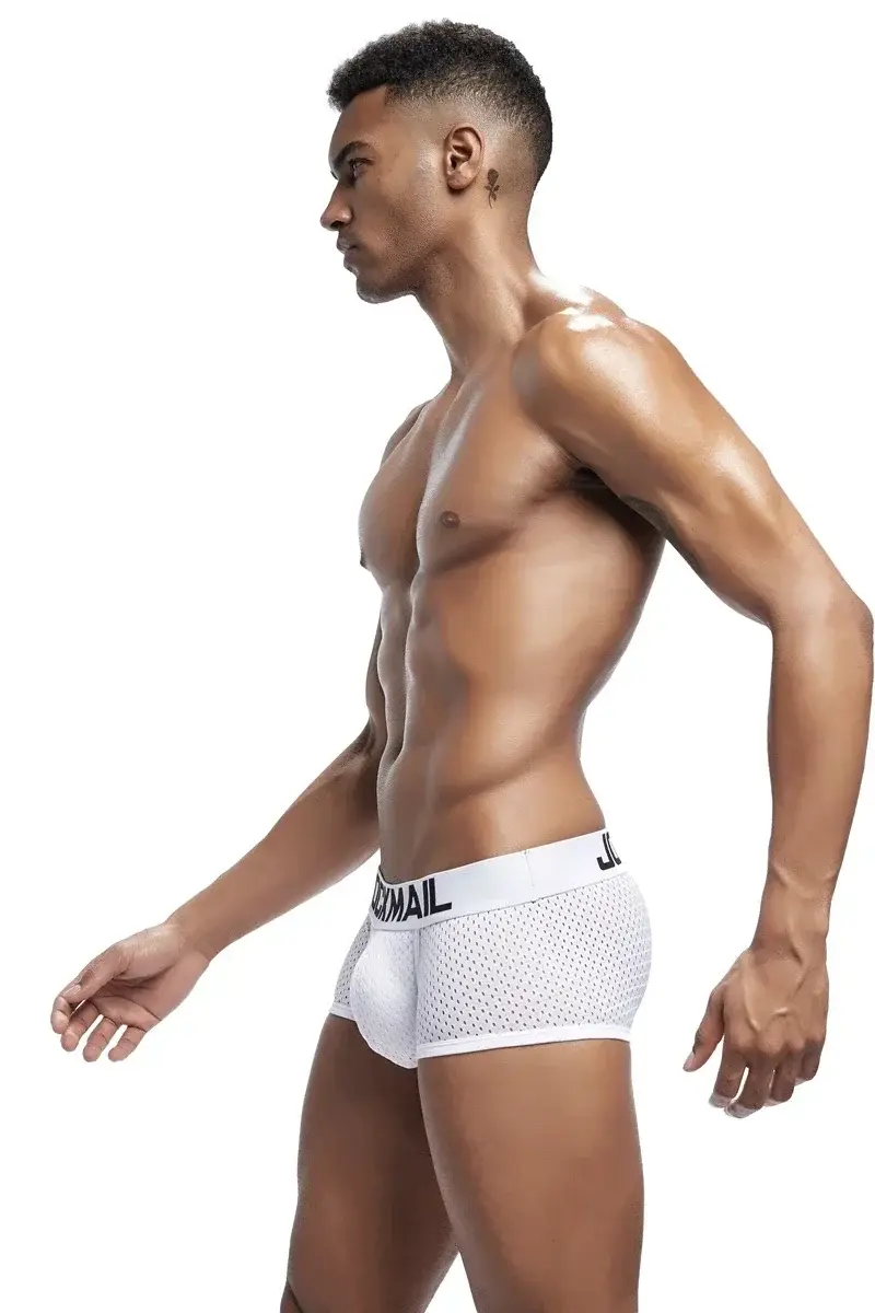 4PCS/Lot Boxer Men Mesh Breathable Boxershorts Men Underwear Shorts Panties Men Cuecas Boxer Underpants Calzoncillos — image 5