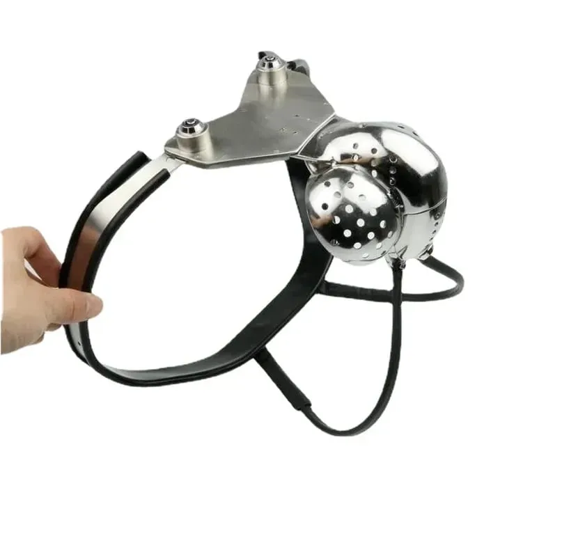 Male Stainless Steel Chastity Belt Cock Cage EMCC Lock Adjustable Metal Chastity Belt BDSM Adult Products Sex Toy for Men — image 4
