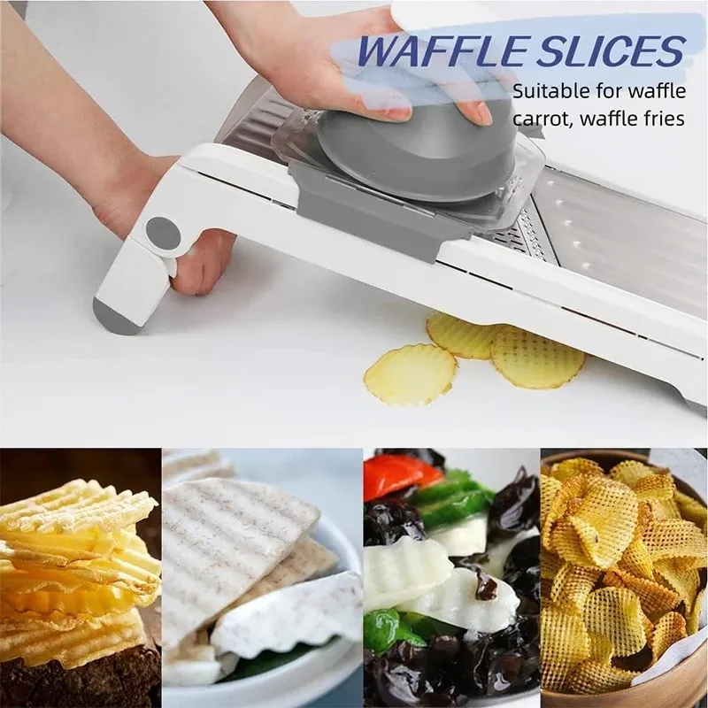 18 in 1 Adjustable Mandoline Vegetable Slicer Stainless Steel Vegetable Slicer Julienne Slicer for Potato Onion JT214