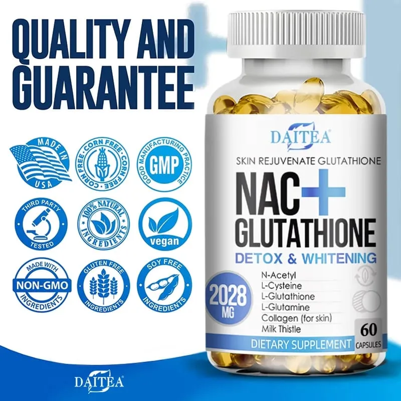 NAC-kiegészítő L-glutation intracelluláris antioxidáns komplex – elősegíti a tisztító méregtelenítést és helyreállítást Csökkenti a liposzómát — image 2