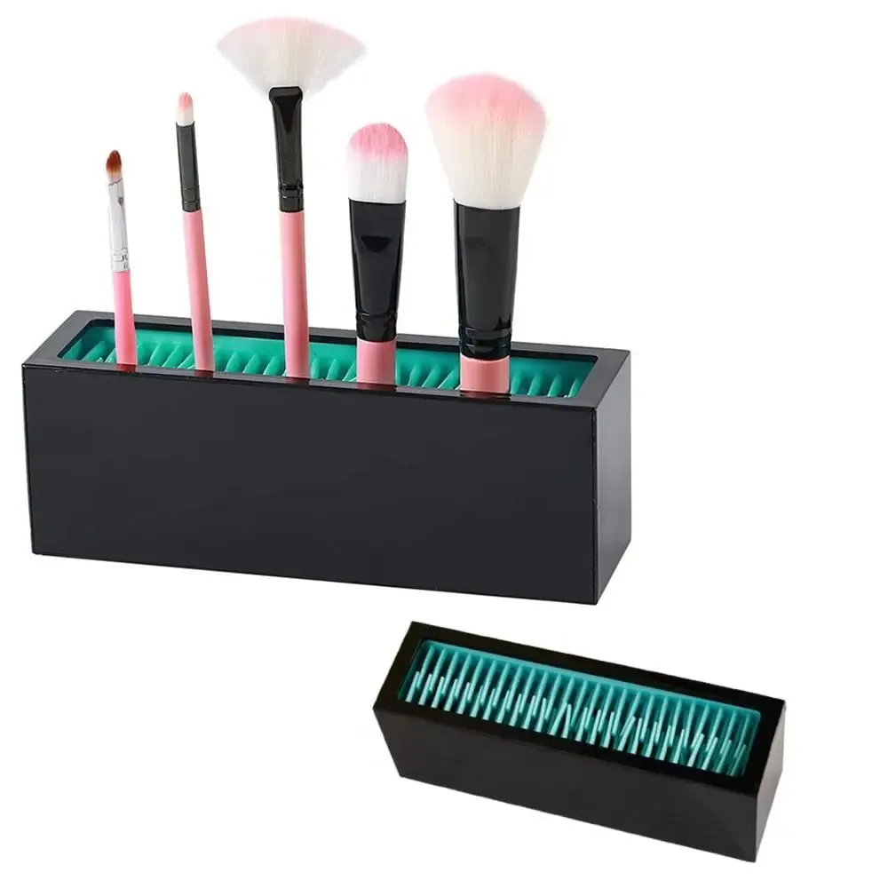 Porte-pinceaux de maquillage créatif, Compact, antidérapant, mallette de rangement, grande capacité, Portable, support de séchage pour pinceaux cosmétiques — image 3